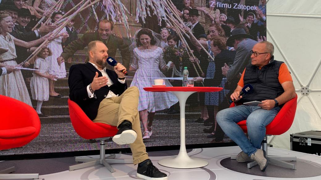 David Ondříček v rozhovoru s moderátorem Janem Pokorným