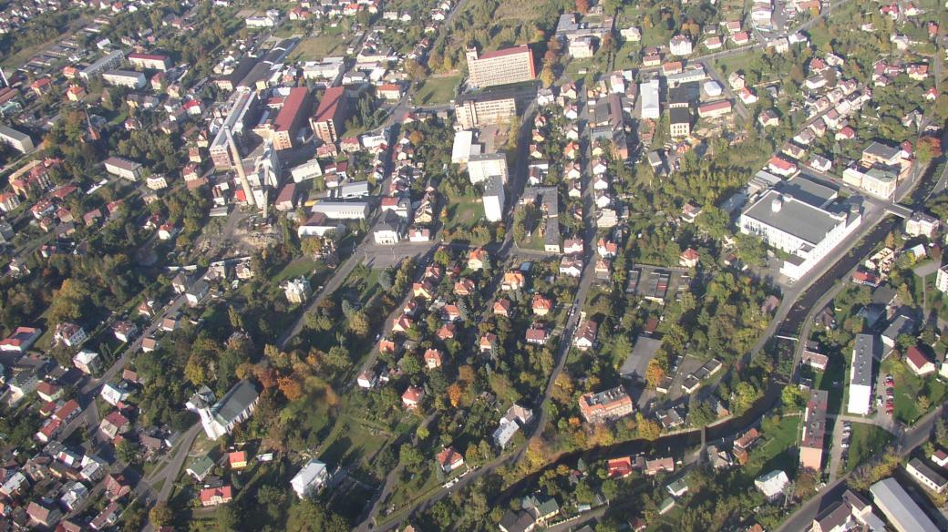 Letecký pohled na Varnsdorf