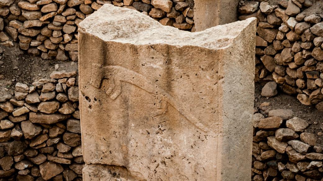 Reliéfy na kamenných pilířích v Göbekli Tepe zachycují různá zvířata