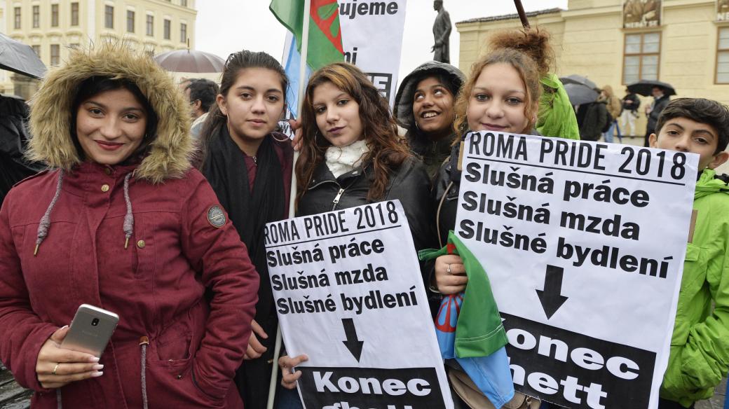 Z pochodu romské hrdosti Roma Pride 2018