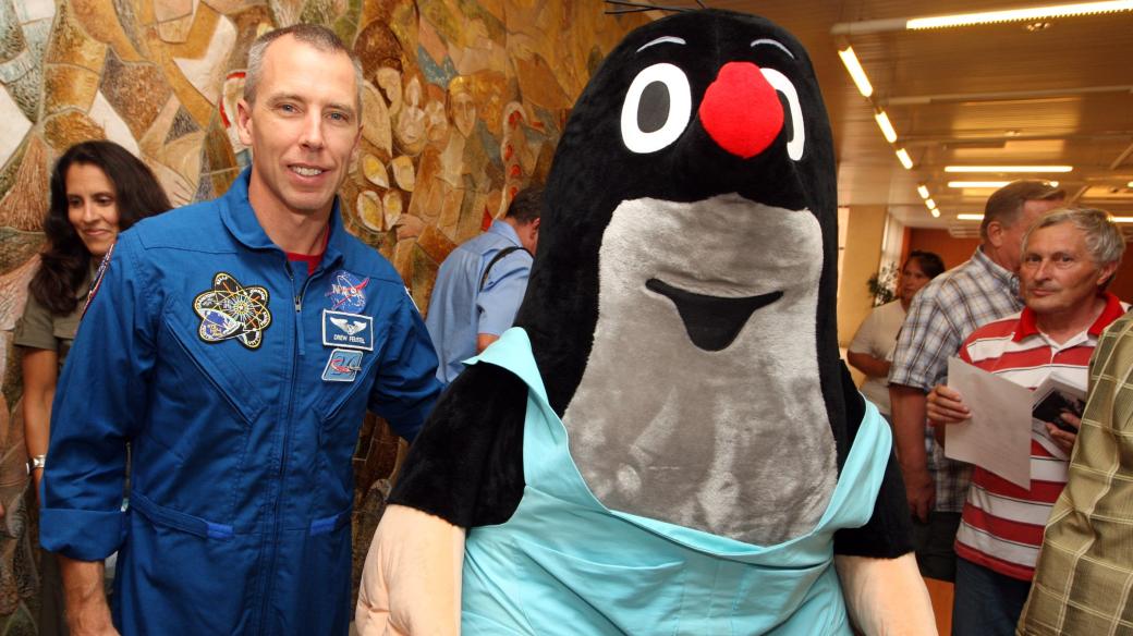 Americký kosmonaut Andrew Feustel v roce 2011 ve Zlíně