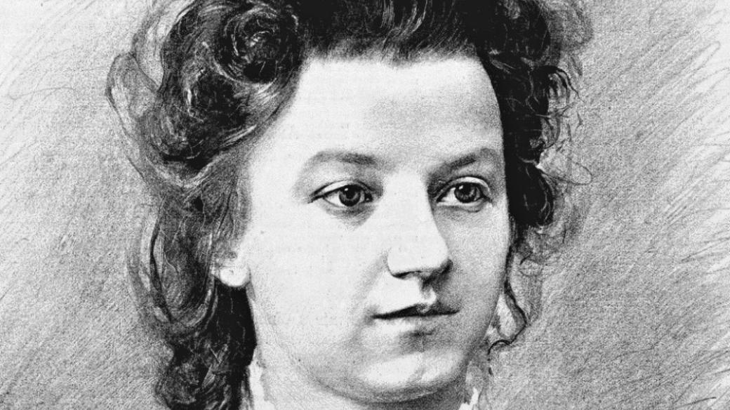 Irma Geisslová na portrétu publikovaném v roce 1885 nakladatelem Janem Vilímkem