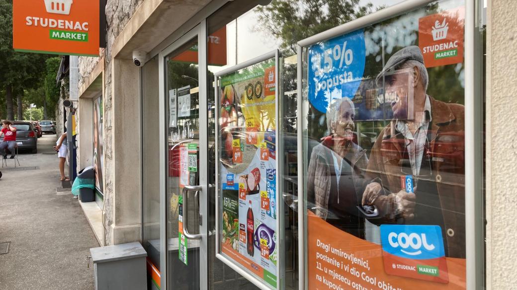 Supermarket Studenac patří v Chorvatsku ke střední cenové hladině