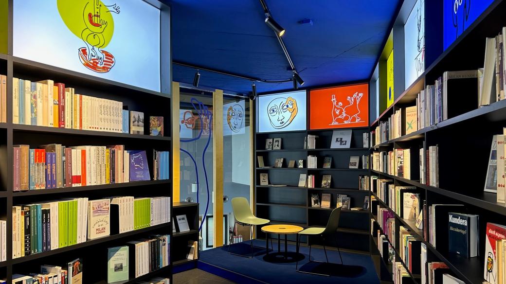 Knihovna Milana Kundery se nachází v prostorách Moravské zemské knihovny