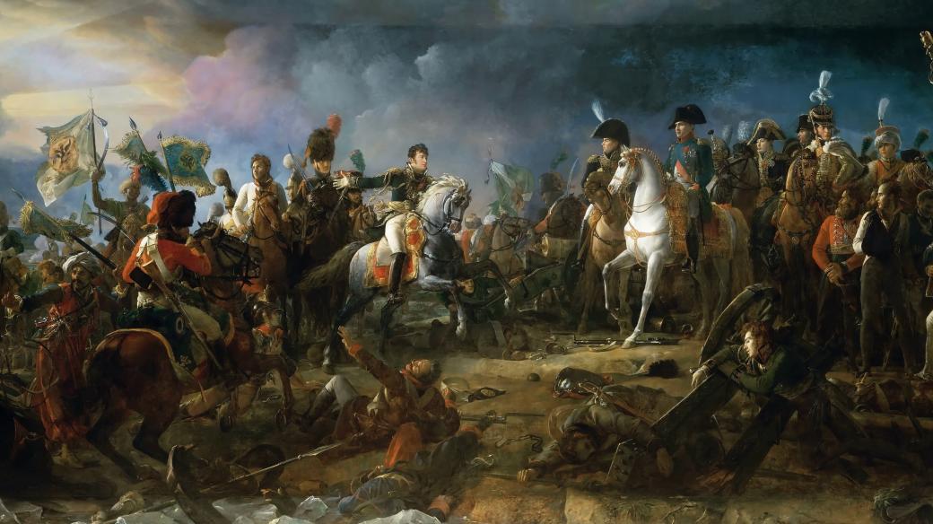 Bitva u Slavkova, Vítězný návrat generála Rappa, který Napoleonovi přiváží ukořistěné ruské prapory a zajatého knížete Repnina