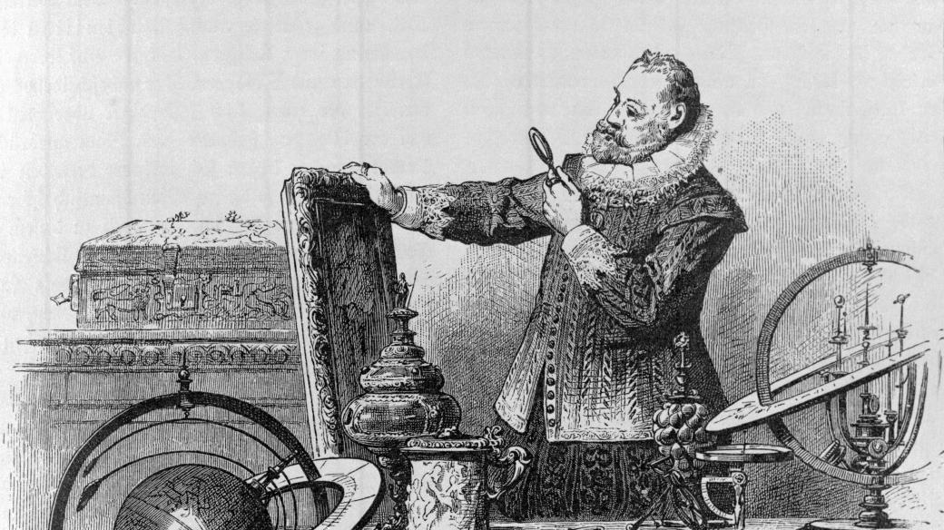 Rudolf II. ve své laboratoři