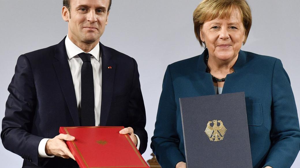  Smlouvu o spolupráci podepsali Angela Merkelová a Emmanuel Macron v Cáchách 