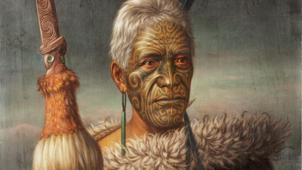 Portrét maorského náčelníka Harawira te Mahikai