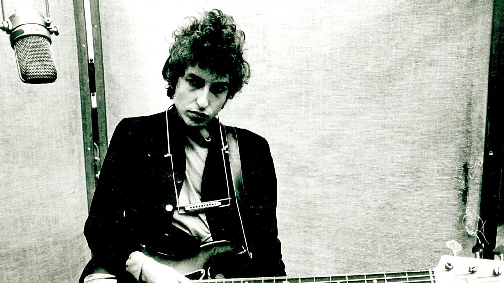 Bob Dylan při nahrávání alba Bringing It All Back Home, 1965, New York