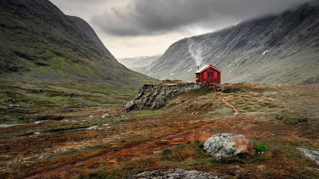 Chata v horách, Norsko (ilustrační foto)