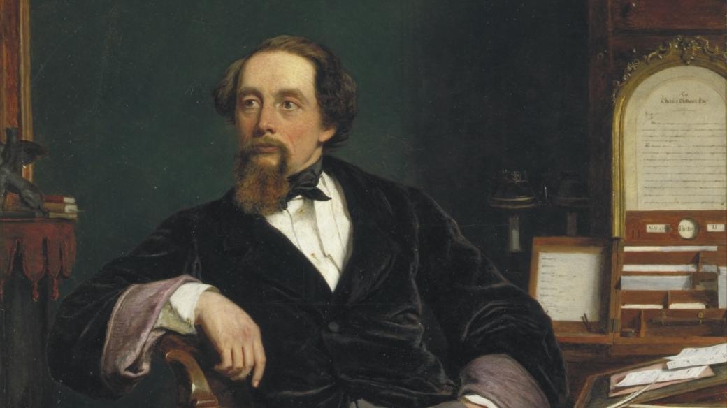 Charles Dickens ve své studovně