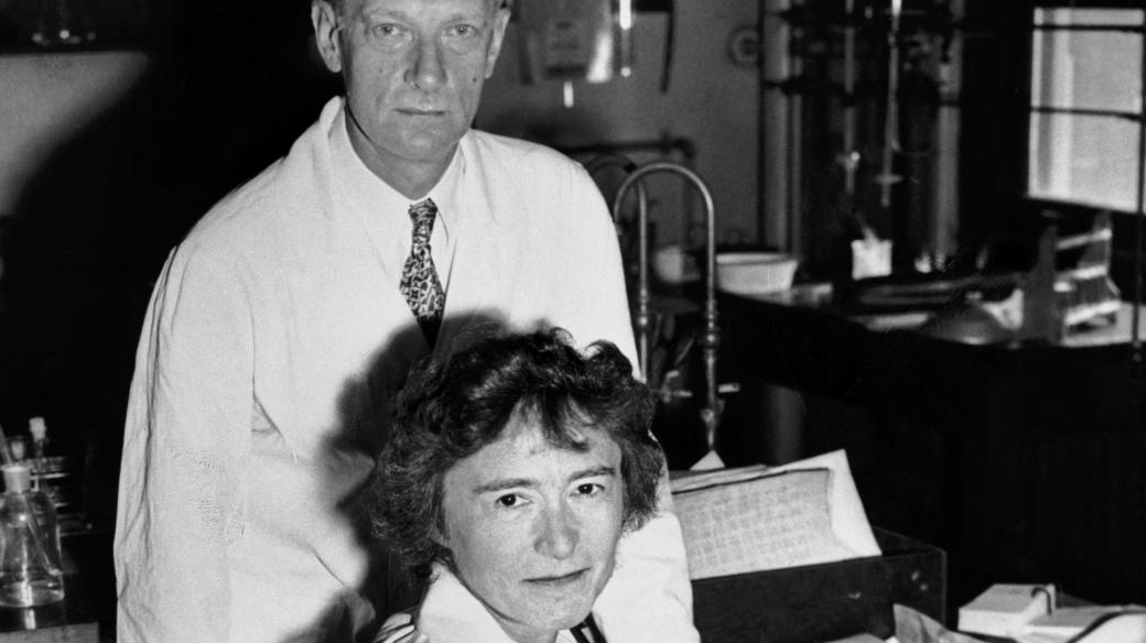 Carl Ferdinand Cori a manželka Gerty Coriová, kteří v roce 1947 obdrželi Nobelovu cenu za fyziologii a lékařství