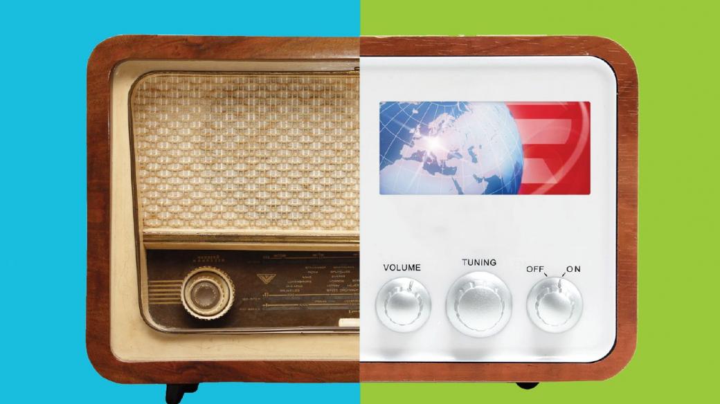 Kampaň ukazuje rozdíl mezi starým a novým rozhlasovým přijímačem s DAB+