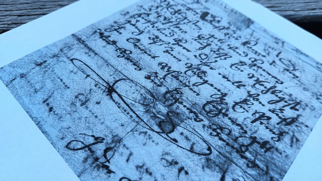Dopis, který Augustin Huber napsal ďáblovi, je uložený v jihlavském archivu
