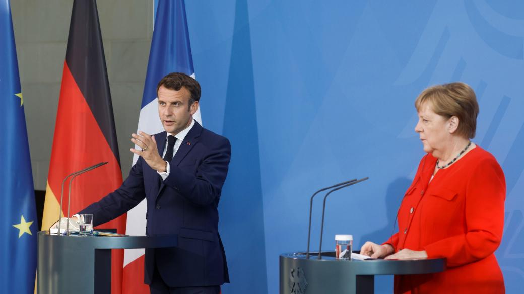 Francouzský prezident Emmanuel Macron a německá kancléřka Angela Merkelová019166.jpg