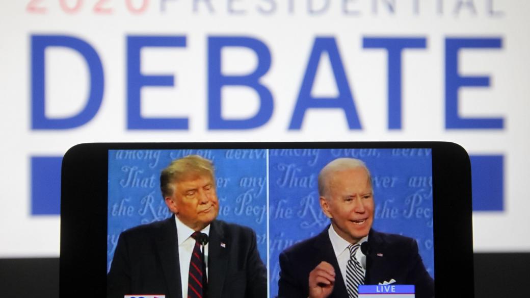 První prezidentská debata kandidátů na amerického prezidenta Donalda Trumpa a Joea Bidena
