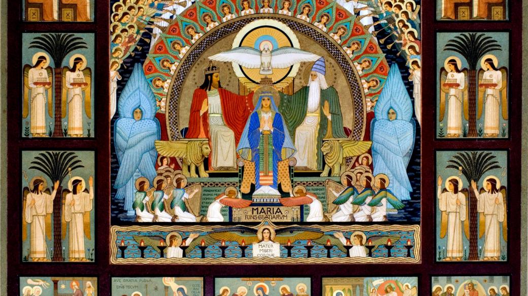 Nástěnná malba v klášteře sv. Gabriela na Smíchově