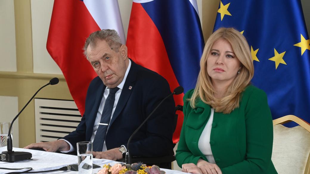 Miloš Zeman a Zuzana Čaputová na Štrbském plese na Slovensku