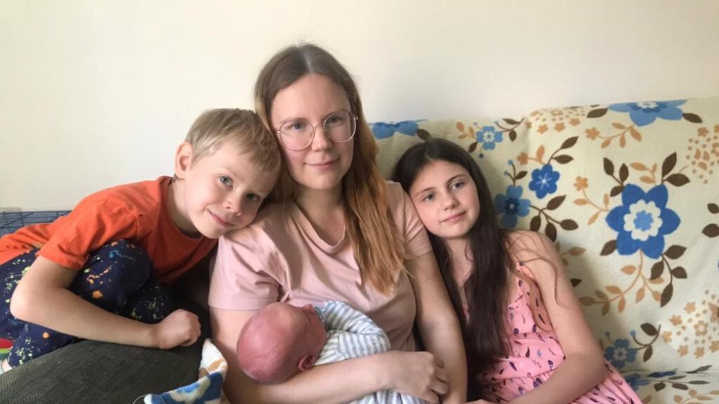 Kristina Oleinikova s dětmi
