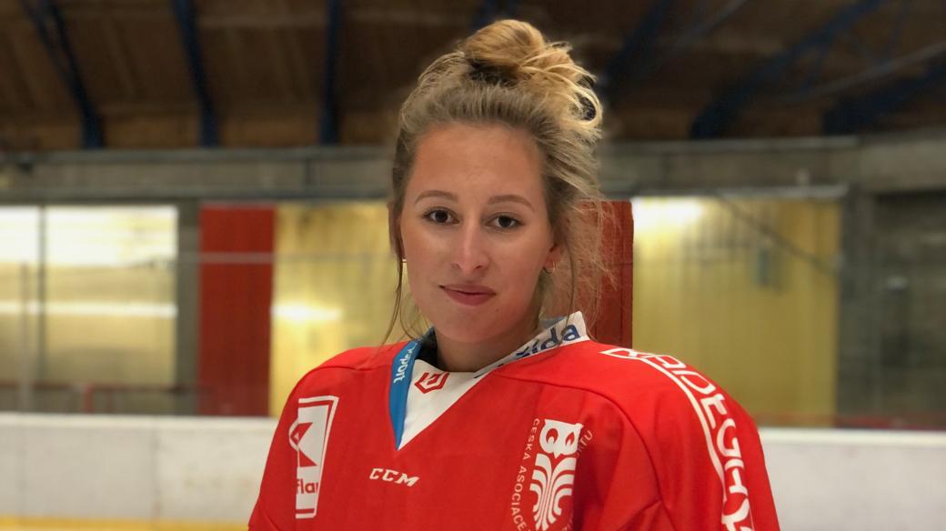 Tereza Topolská je první ženou v Univerzitní hokejové lize