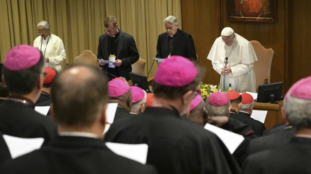 Papež František během konference ve Vatikánu