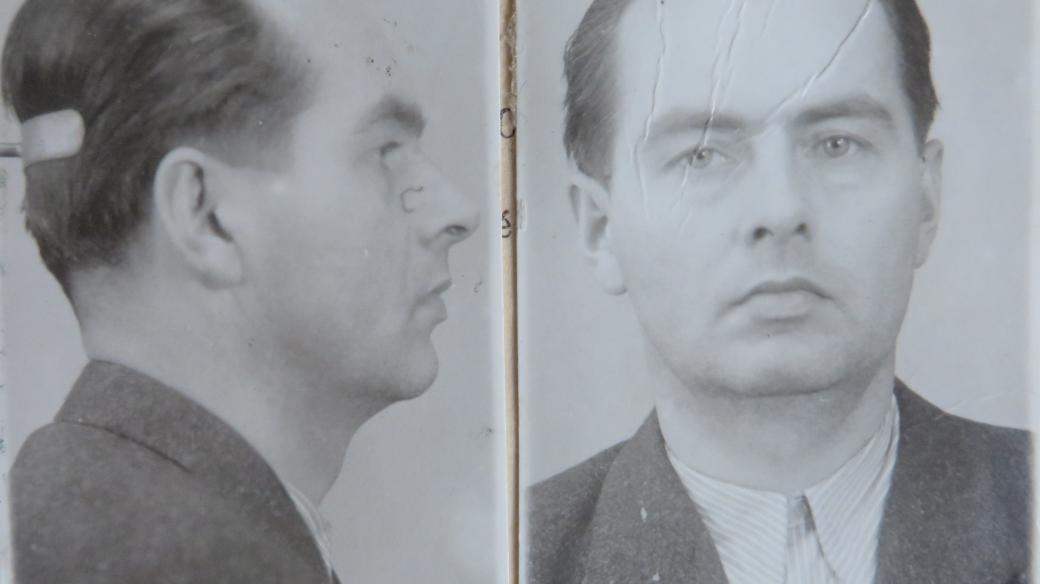 Václav Šmejkal na fotografii z vězeňského spisu