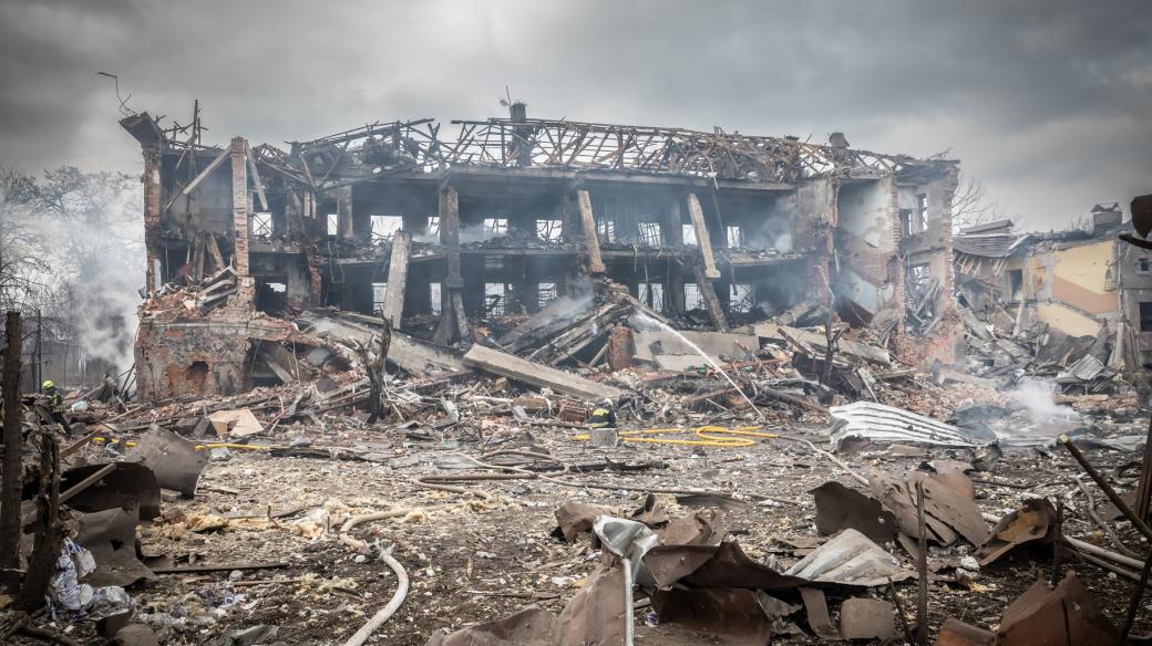 Bombardování obytné čtvrti ukrajinského města Dnipro/Dnipropetrovsk