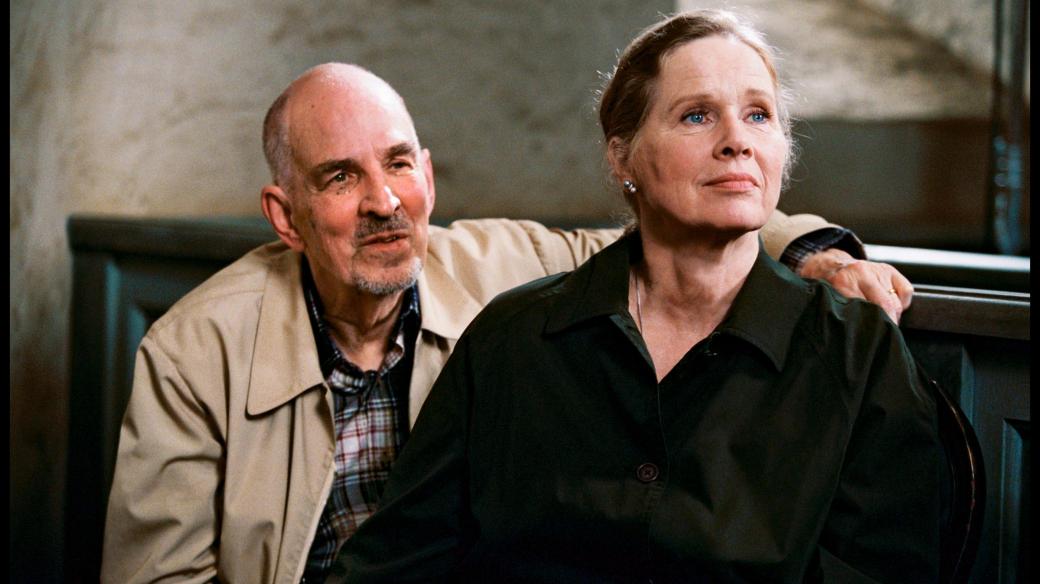 Ingmar Bergman a Liv Ullmannová (natáčení televizního filmu Sarabanda, 2003)  