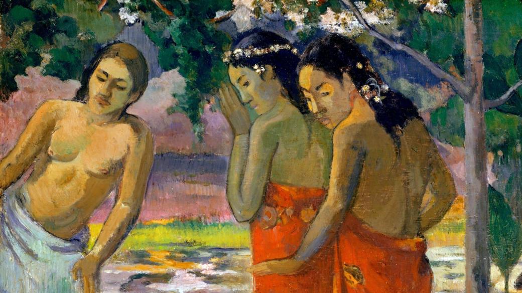 Tahiťanky Paula Gauguina (olejomalba, 1896)