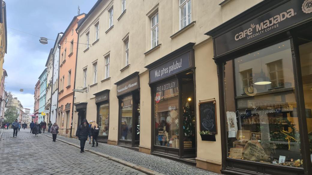 Prodejny v ulici Ztracená v Olomouci