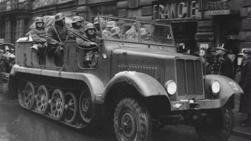 Německá vojenská přehlídka na Václavském náměstí (19. 3. 1939)
