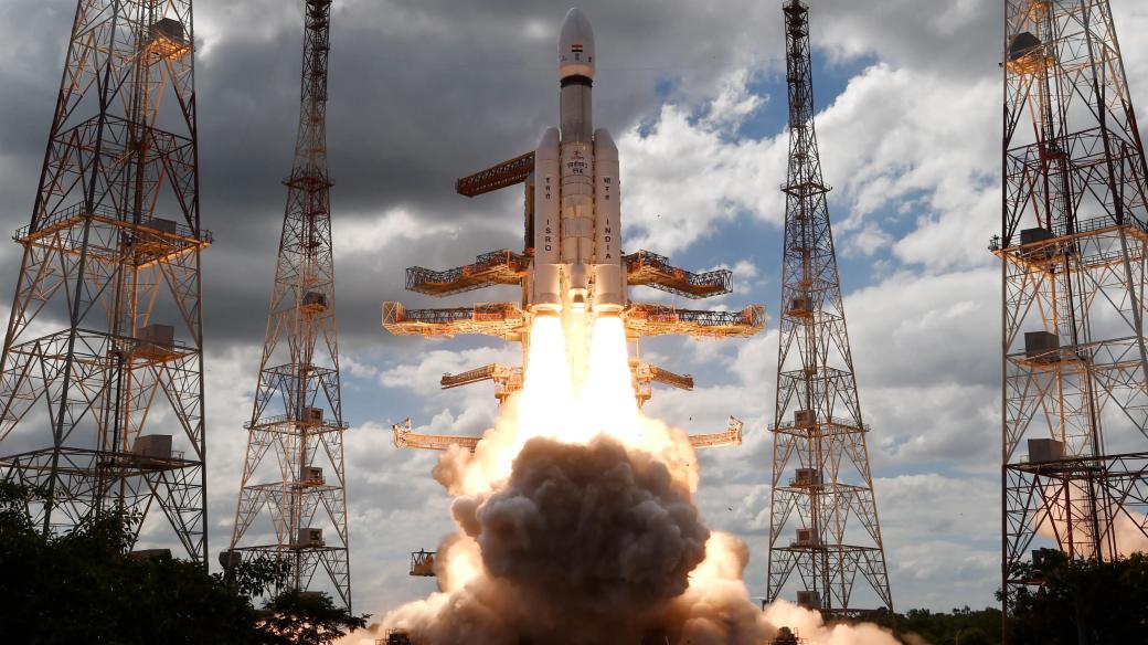 Start indické lunární sondy Čandraján-3