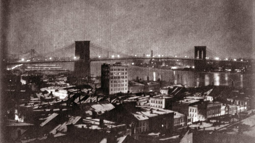 Brooklyn Bridge at Night, New York City 1903