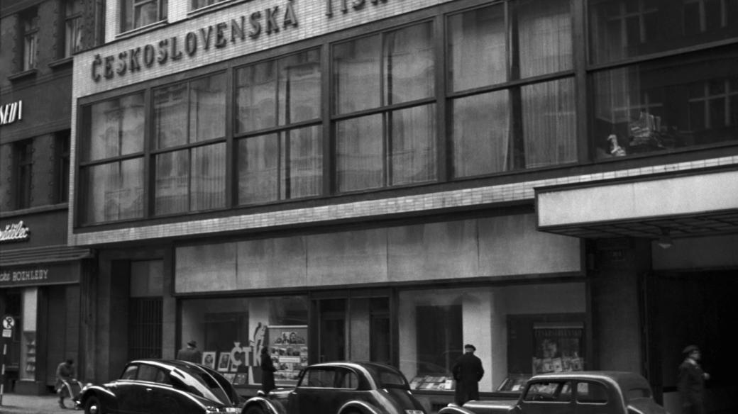 Budova ČTK v Opletalově ulici v Praze, listopad 1948