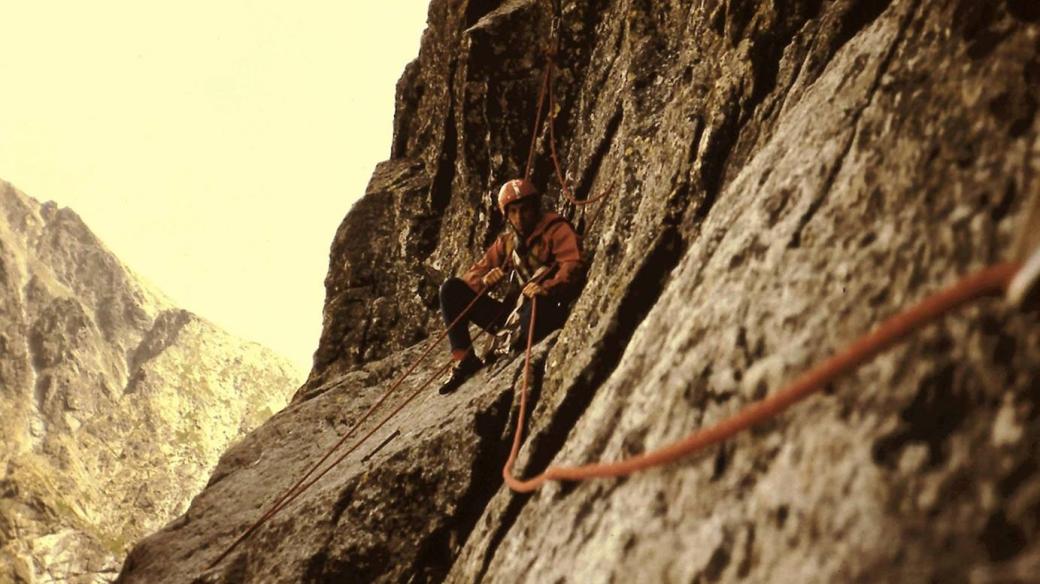 Petr Dvořák ve Vysokých Tatrách 1980 a tehdejší lezení v kopačkách