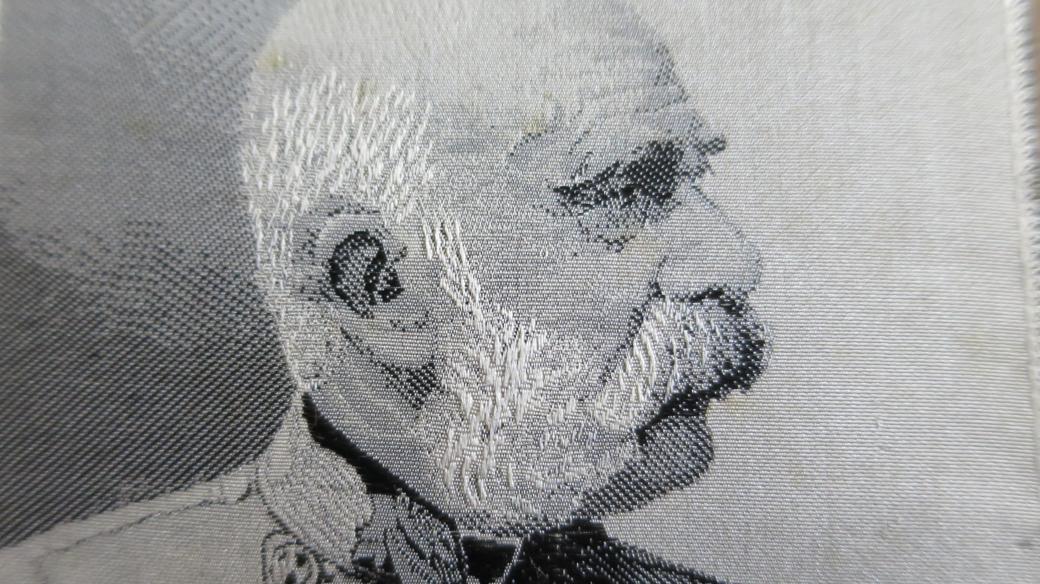 Tkaný portrét císaře Františka Josefa I.