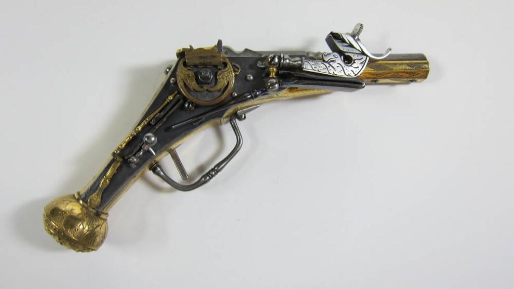 Pražská miniaturní pistole k uctění sv. Eligia, 1580/1590