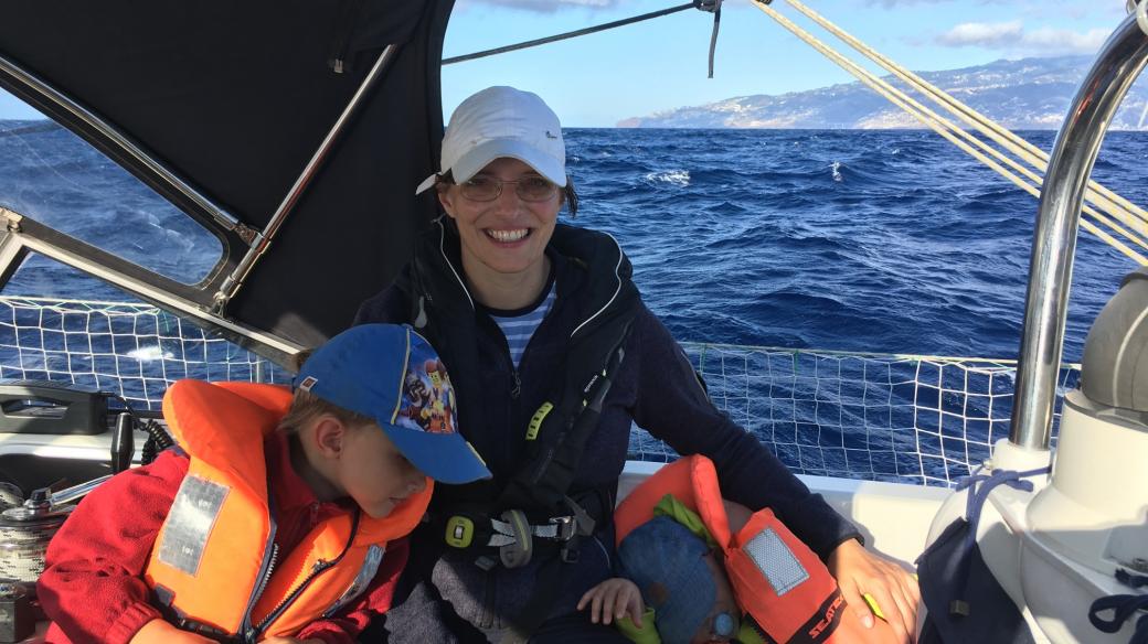 Z plavby Anny Hinderer a její rodiny přes Atlantik