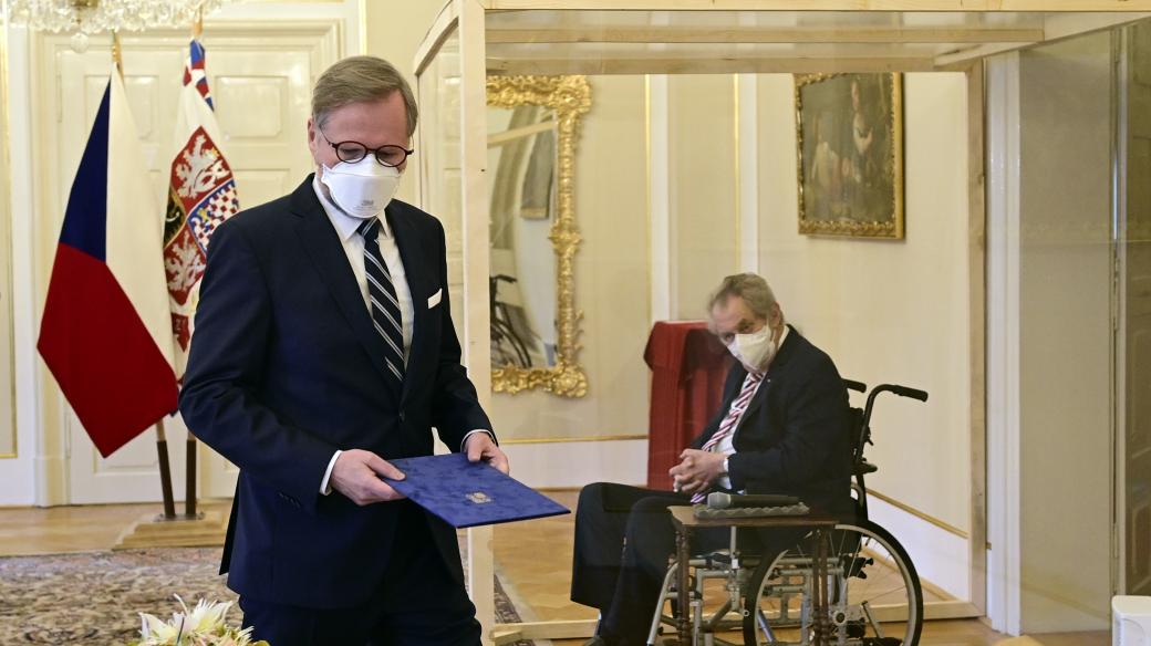 Prezident Miloš Zeman jmenoval premiérem nové vlády Petra Fialu (ODS)