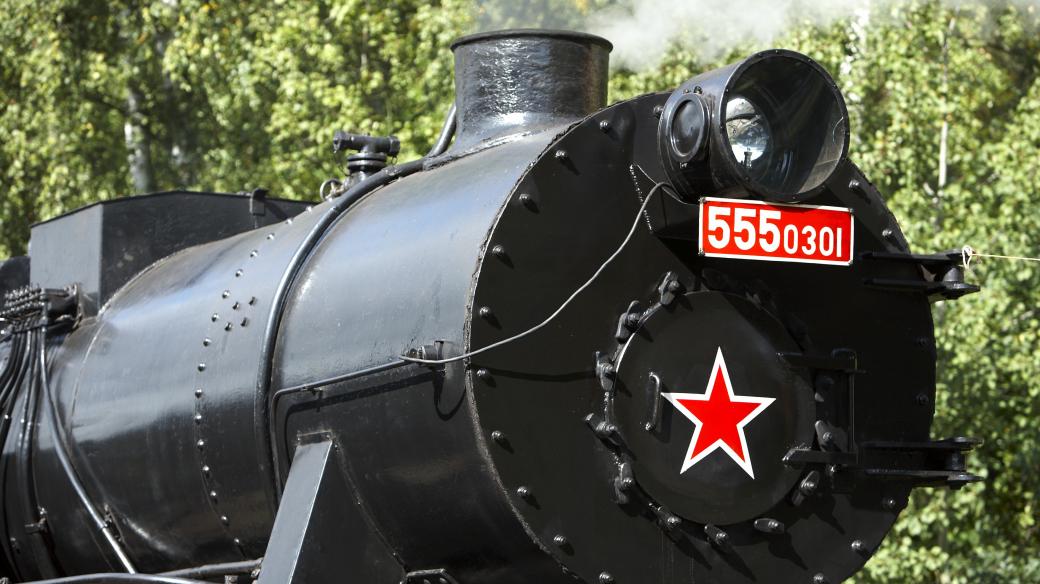 Detail parní lokomotivy Němka