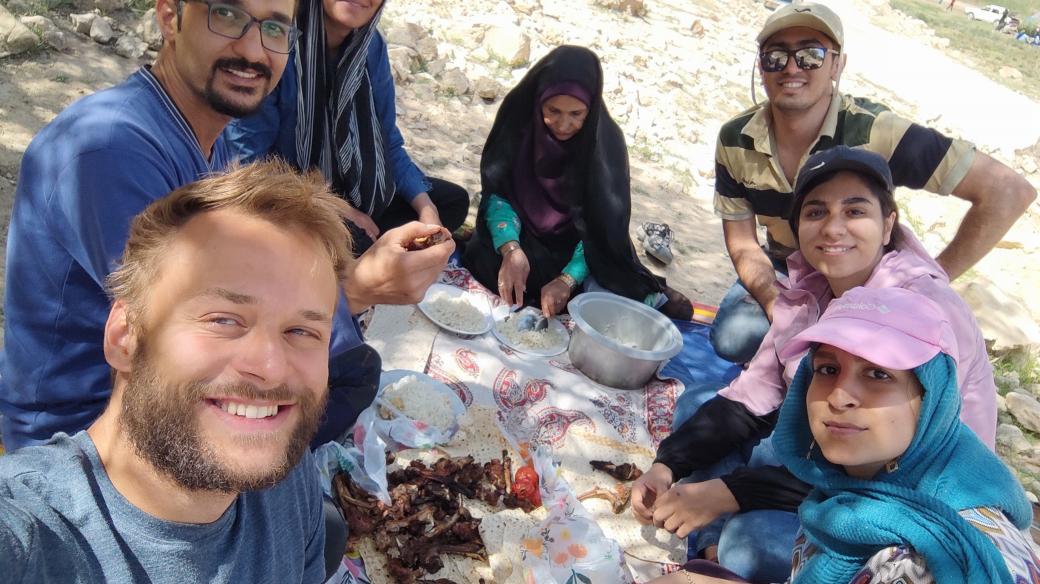 Shiraz, Írán – piknik s místními
