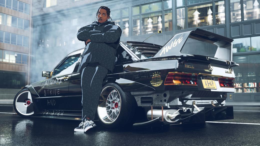 A$AP Rocky ve vizuálu ze hry Need for Speed Unbound