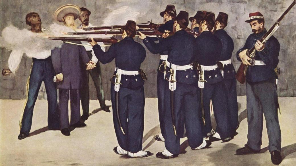 Edouard Manet: Poprava Maximiliana, císaře mexického