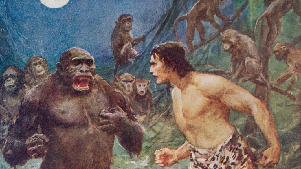 Ilustrace na italském vydání Tarzana z roku 1935