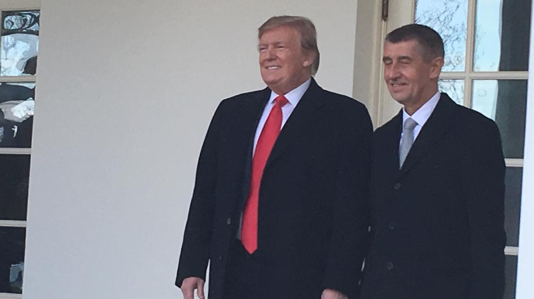 Donald Trump a Andrej Babiš v Bílém domě.