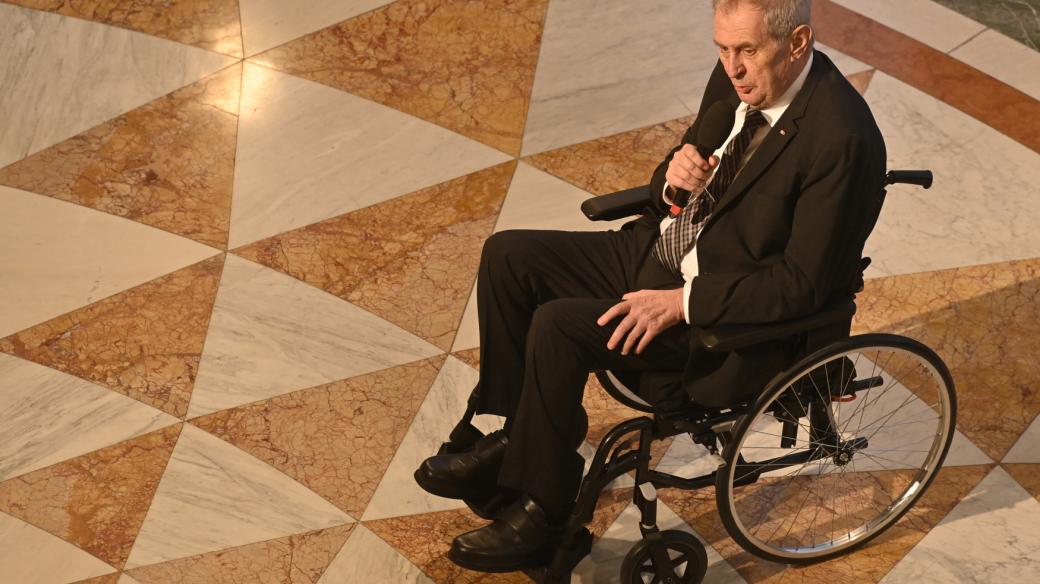 Prezident Miloš Zeman na slavnostním shromáždění v Národním muzeu k 80. výročí operace Anthropoid