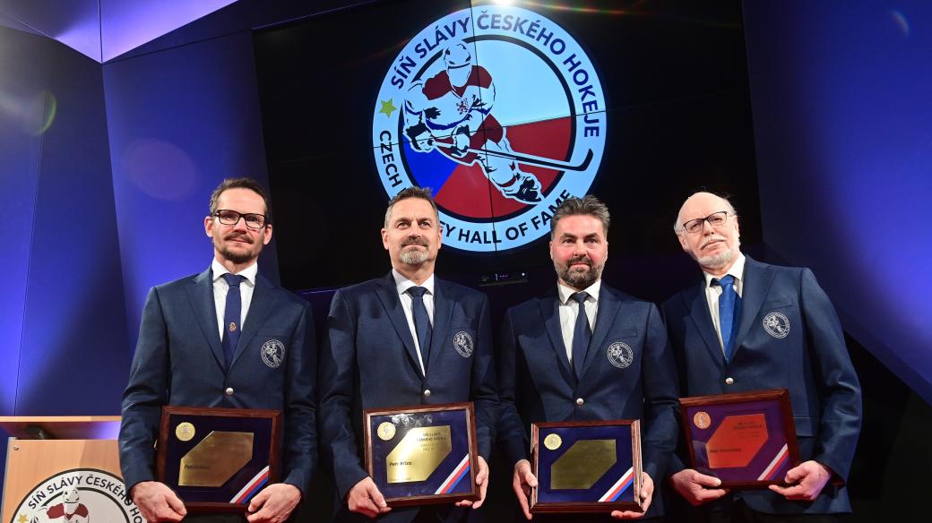 (zleva) Patrik Eliáš, Petr Bříza, David Moravec, Aleš Procházka