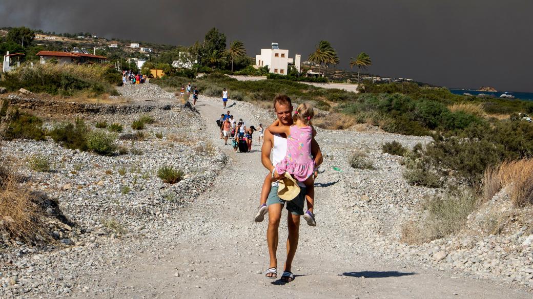 Evakuace na ostrově Rhodos