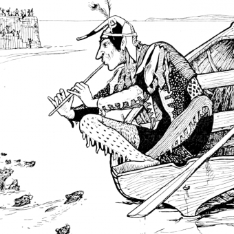 Krysař, ilustrace z knihy pohádek (1894)