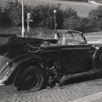 Mercedes 320B, ve kterém seděl Reinhard Heydrich v době atentátu